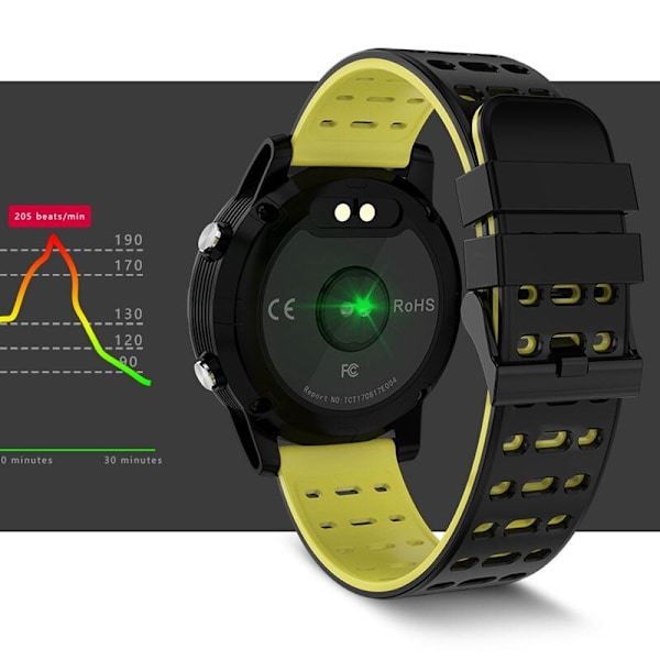 IP68 Vattentät LCD Genomskinlig Skärm GPS Smartklocka N105 Puls Sömn Män Kvinnor Smartwatch för IOS Android black gray