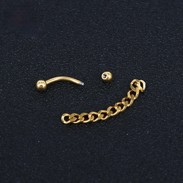 Hip Hop Mode Örhängen Rostfritt Stål Guld Silver Färg Koreanska Smycken Kedjeörhänge Stud Punk Unisex Kroppssmycken Cone Silver
