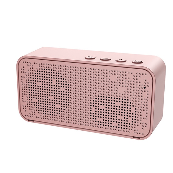 G28 Mini Trådlös Bluetooth-högtalare subwoofer radio multifunktion kort bärbar skrivbordsljud present Pink