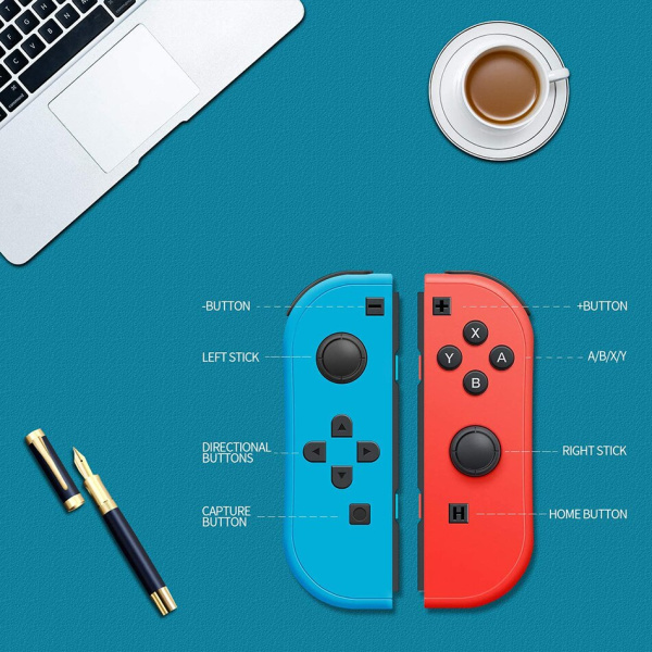 JoyCon Nintend Switch-kontroll Supports Wake-up-funktion Trådlös Joycon För NS Nintend Switch GAMEPAD Manette Switch Joycon Purple Orange