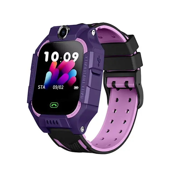 Z6 Barn SOS Smart Klocka IP67 Vattentät SIM-kort Barnklocka GPS Tracker Anti-förlorad Smart Armband För IOS Android PK Q12 Q50 Purple