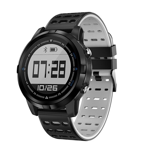 IP68 Vattentät LCD Genomskinlig Skärm GPS Smartklocka N105 Puls Sömn Män Kvinnor Smartwatch för IOS Android black gray