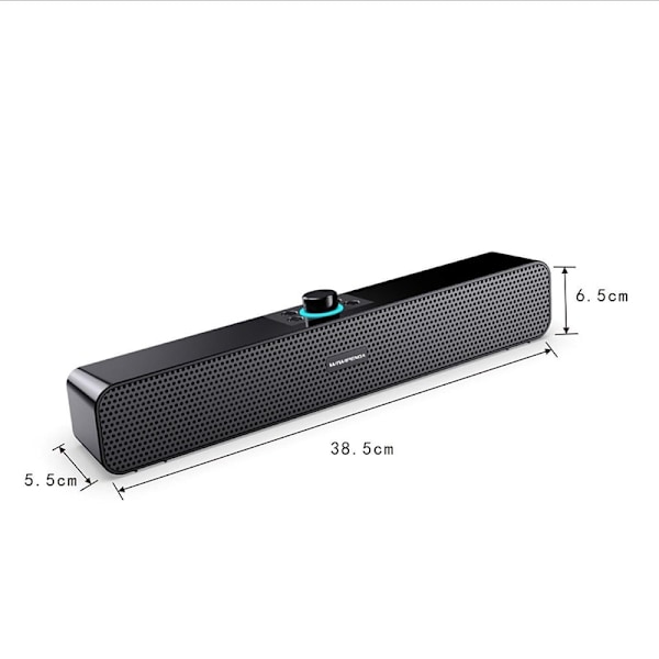 Ljudfält AUX USB Trådbunden Bluetooth-kompatibel Högtalare Hemmabio Surround SoundBar för PC TV Bas Stereo Subwoofer