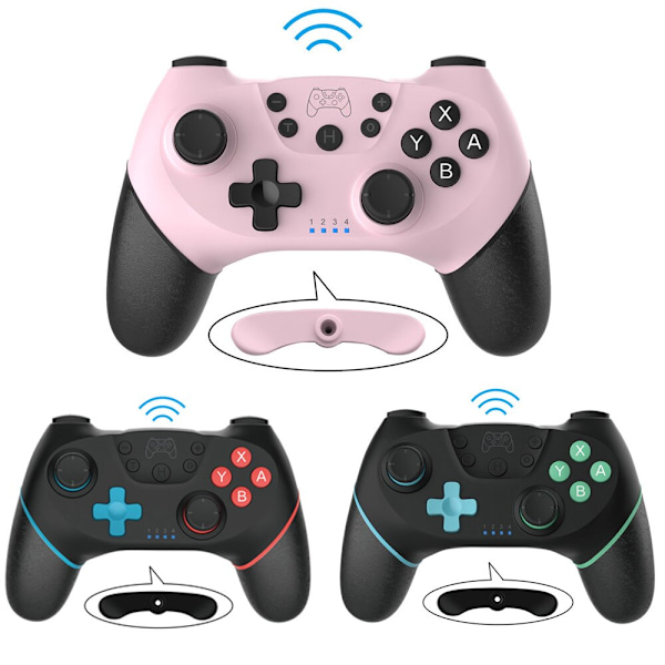 Trådlös Joystick-kontroll Switch Fjärrkontroll Gamepad Joystick Programmerbar Trådlös Kontroll för Nintendo Switch/Lite/Switch OLED blue-green