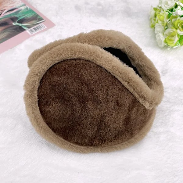Öronmuffar Dam Herr Plysch Bakom-huvudet-stil Öronlappar Casual Håll Värmen Fleece Vinter Utomhus Skydd Öronmuff Brown