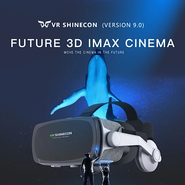 VR-glasögon Box 3D-hjälm Virtual Reality-enheter VR-headset för 4,7 till 6,53 tum smartphonespel film videospel kikare Bundle C