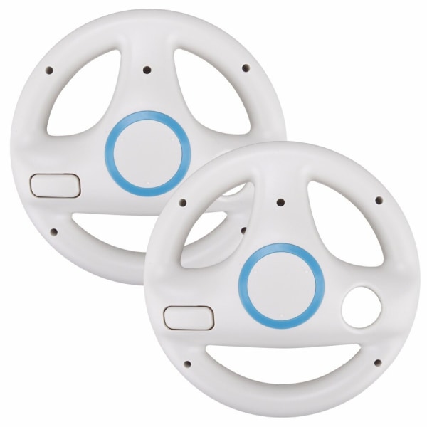 Ratt för Nintendo Wii för Racing Game Ergonomlc Kart white 2pc