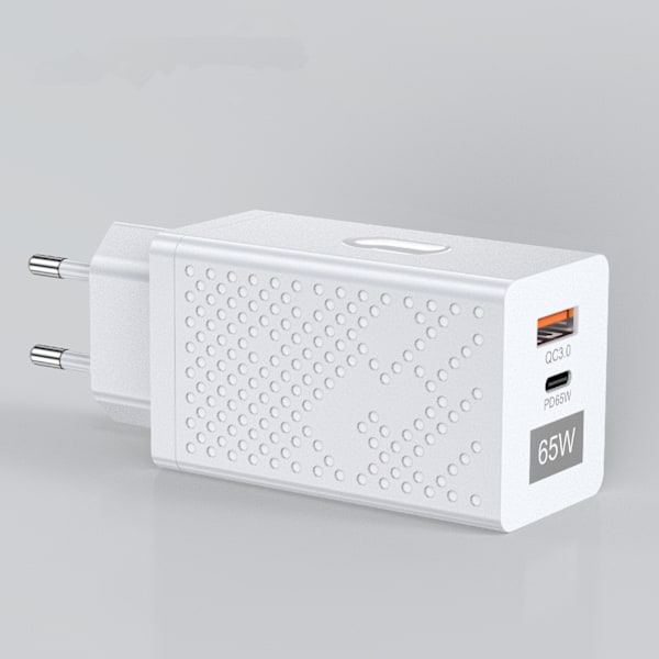 65W GaN Laddare för Macbook iPad Laptop Tablet QC 3.0 Snabbladdningsadapter för iPhone 14 13 Pro Max Xiaomi 12 Samsung S22 Poco White