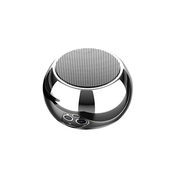 Mini Bluetooth-högtalare Box Caixa De Som Bluetooth 5.0  Liten Stålkanon Trådlös Bt-högtalare HIFI Stereo Ljud Silver