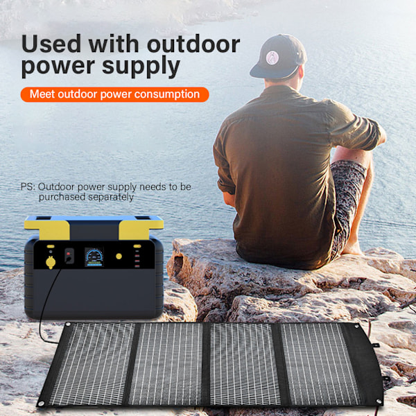 PD 45W EFTE Solpanel 120W Bärbar Powerbank QC 3.0 5V USB solbatterigenerator för mobiltelefon laptop camping