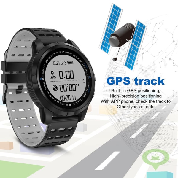 IP68 Vattentät LCD Genomskinlig Skärm GPS Smartklocka N105 Puls Sömn Män Kvinnor Smartwatch för IOS Android black yellow