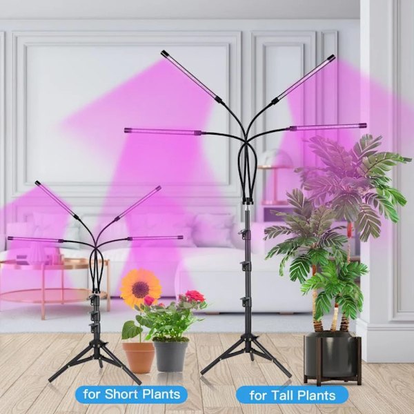 Full Spectrum LED Växtlampa DC 5V USB Phytolampa Skrivbordslampa för inomhusblommor VEG plantor suckulenter three head