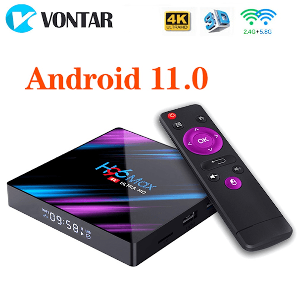 H96 MAX 4GB 64GB Smart TV-box Android 11 Android 10 Wifi TVBOX 4K H96MAX Mediaspelare Set-top-box 4GB 32GB 2GB 16GB 2GB 16GB