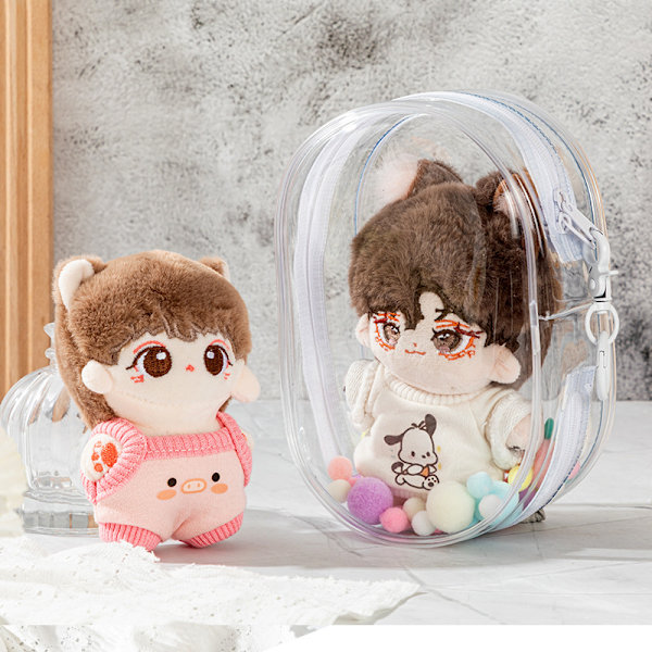 Förvaringsväska för Labubu PVC Tjock Hög Transparens Babyväska Söt Gående Baby Dammtät Hängande Väska Transparent Väska Option 3