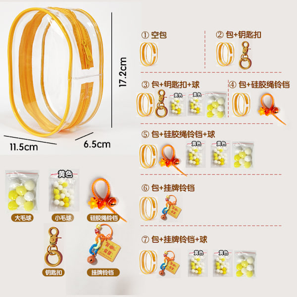 Förvaringsväska för Labubu PVC Tjock Hög Transparens Babyväska Söt Gående Baby Dammtät Hängande Väska Transparent Väska Option 3