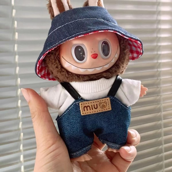 För 17CM Nyckelring Labubu Hänge Klädbyte, Babykläder, Klänningar, Hängslen, Byxor Option 28