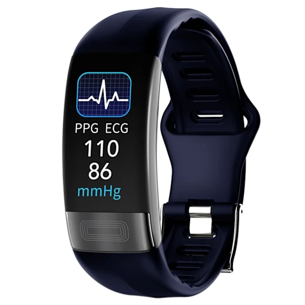P11 Plus Smart Armband Kroppstemperaturövervakning Smart Armband ECG PPG Smart Klocka Puls Blodtrycksarmband Blue
