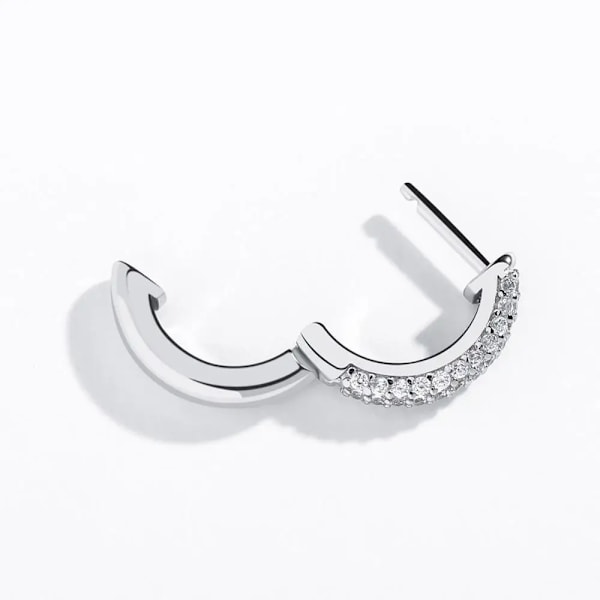 925 Sterling Silver Örhängen för Kvinnor Män 14mm Runda Iced Micro Pavé Cubic Zirconia Örhänge Hip Hop Mode Smycken Gåva Gold