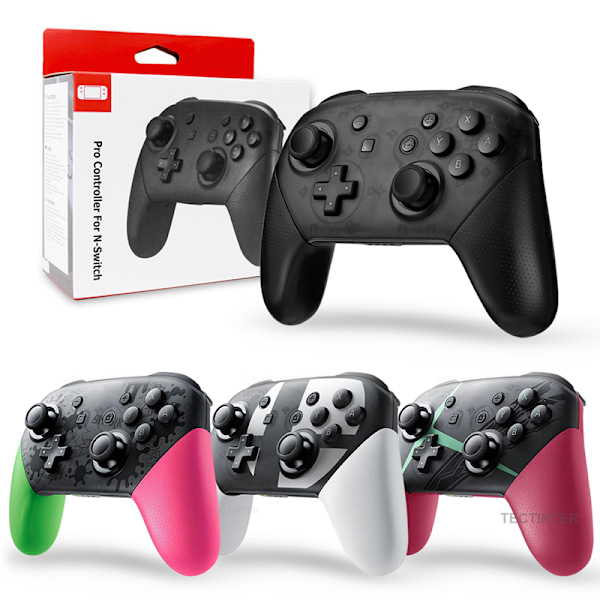 Trådlös Bluetooth-spelkontroll för Switch Pro Kompatibel med Nintendo Switch/Lite/Switch OLED för NS Joystick-kontroll White