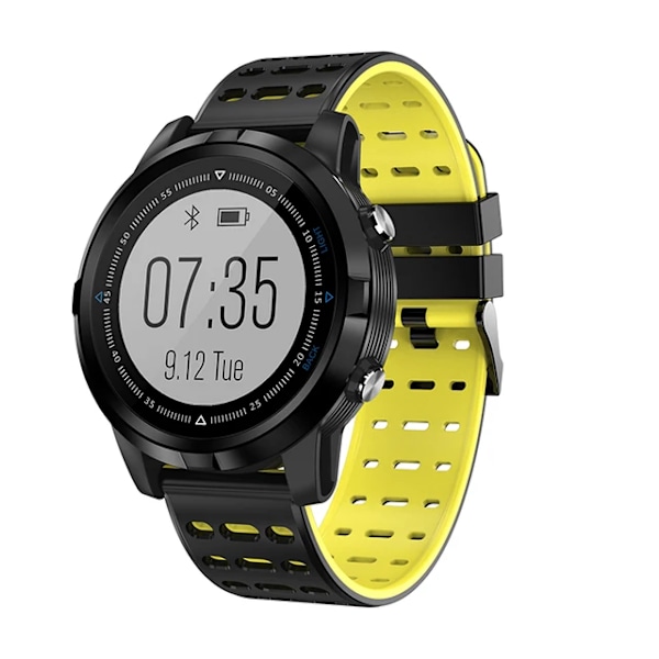 IP68 Vattentät LCD Genomskinlig Skärm GPS Smartklocka N105 Puls Sömn Män Kvinnor Smartwatch för IOS Android black yellow