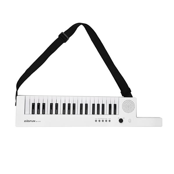 Gitarrformad Elektroniskt Piano med Tangentbord 37-Toner Elektroniskt Tangentbord Piano Uppladdningsbart Barnpiano Musikinstrument