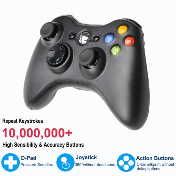 2.4G Trådlös Spelkontroll för Xbox 360 Konsol för PS3 med PC USB Spelkontroll för Microsoft Xbox360 Fjärrkontroll Joystick Red