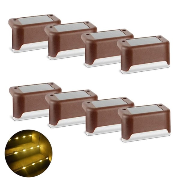Solar Led Light Outdoor Garden Solar Lights Patio Staket Lampa black 8pcs