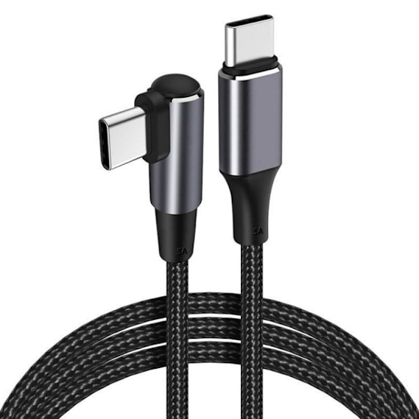 USB-C till USB-C PD 100W Vinkelkabel för Samsung S20 Xiaomi mi 11 MacBook iPad Snabbladdning 4.0 USB-C Snabbladdningskabel 100W 0.5m