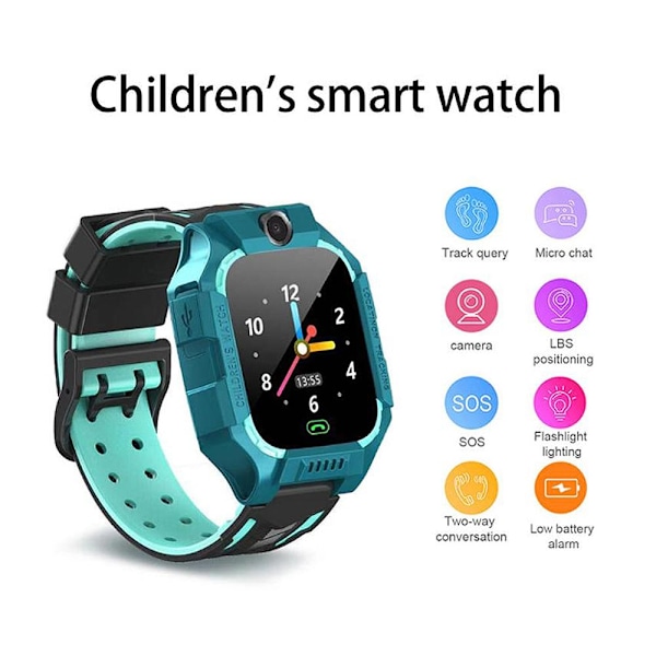 Z6 Barn SOS Smart Klocka IP67 Vattentät SIM-kort Barnklocka GPS Tracker Anti-förlorad Smart Armband För IOS Android PK Q12 Q50 Red