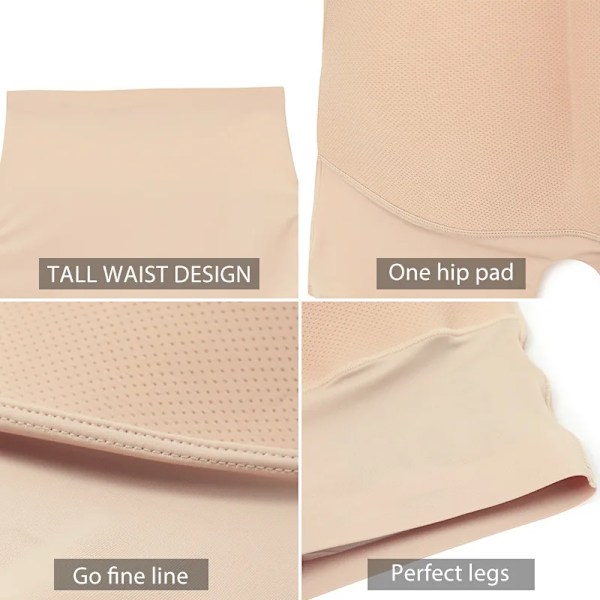 Dam Trosor med hög midja, platt vinkel, fuskrumpa, höftlyft, ett stycke, postpartum midje- och magformande byxor Skin M