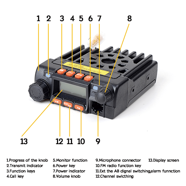 QYT KT-8900 25W Högpresterande Mini Mobil DUAL BAND Tvåvägsradio KT8900 Lång Räckvidd Fordon Walkie Talkie both contain