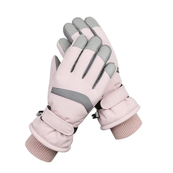 Höst Vinter Herr Dam Handskar Touchscreen Vattentäta Vindtäta Handskar Utomhussporter Varma Cykel Snö Skidhandskar Full Finger pink female