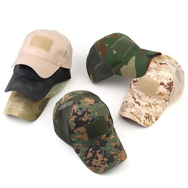Utomhus Multicam Kamouflage Justerbar Keps Mesh Taktisk Militär Armé Airsoft Fiske Jakt Vandring Basket Snapback Hatt