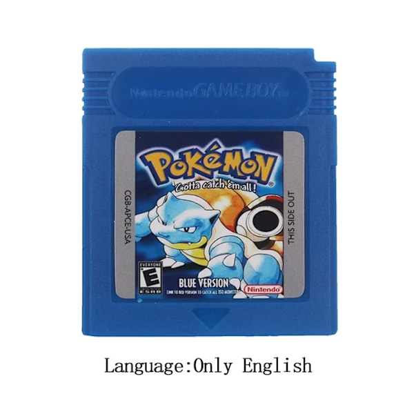 Poke Series Classic Collect Färgrik Version Videospelpatron Konsol Kort för Nintendo GBC Blue