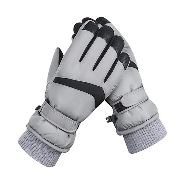 Höst Vinter Herr Dam Handskar Touchscreen Vattentäta Vindtäta Handskar Utomhussporter Varma Cykel Snö Skidhandskar Full Finger grey black male
