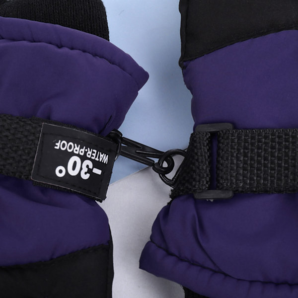 Vindtäta Varma Skidhandskar Vinter Utomhus Barn Snö Skridskoåkning Snowboardåkning Barn Vattentäta Skidåkning Andningsbara Vantar Purple