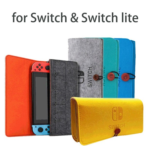 Förvaringspåse för Nintendo Switch, Färgglad Skyddande Bärbar Väska för Nintendo Switch Nintendoswitch NS Speltillbehör Yellow for switch