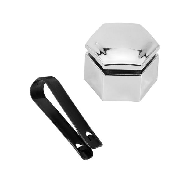 20st Bil Hjul Mutter Caps Auto Nav Skruv Cover Bult Fälgar Exteriör black 21mm
