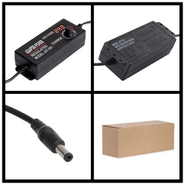 Justerbar AC till DC Strömförsörjning 3V 5V 6V 9V 12V 15V 18V 24V 1A 2A 5A Strömförsörjningsadapter Universal 220V till 12 V Volt Adapter 3V-12V 2A