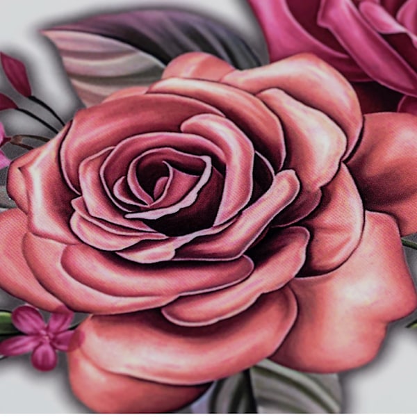 Skönhet 1 st Smink Fake Temporära Tatueringar Klistermärken Ros Blommor Arm Axel Tatuering Vattentät Kvinnor Stor Flash Tatuering på Kroppen HB-665