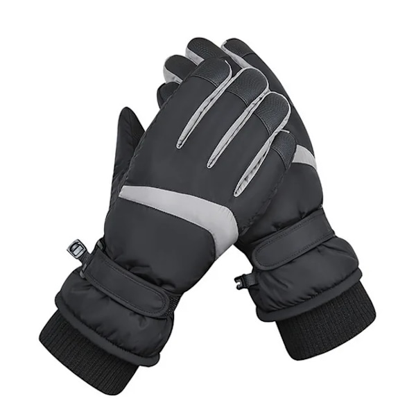 Höst Vinter Herr Dam Handskar Touchscreen Vattentäta Vindtäta Handskar Utomhussporter Varma Cykel Snö Skidhandskar Full Finger black male
