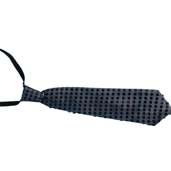 10 st Blinkande Lysande Paljett Fluga Slips LED Party Ljusande Halsaccessoar Cosplay Bröllop Födelsedag Halloween Jul black tie