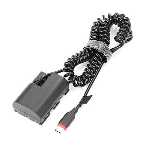 USB-C till LP-E6N Dummy Batteri DC-ström AC-adapter för Canon EOS 5D 6D 7D Mark II III IV 5DS R WFT-E7 Kameraladdare