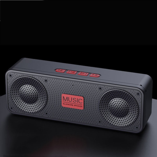 Bärbar FM-radio Trådlös Bluetooth 5.0 TWS Högtalare Mini MP3 Musikspelare Stöd för TF-kort U-disk AUX-uppspelning Handsfree-samtal Red