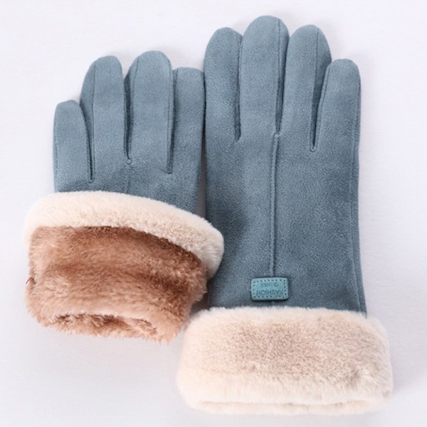 Modehandskar för kvinnor Höst Vinter Söta Fluffiga Varma Vantar Fullfinger Vantar Kvinnor Utomhus Sport Damhandskar Skärm Pink