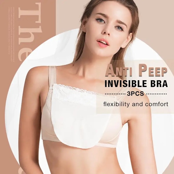 Spets Privacy Osynlig BH 3-pack Anti-kik kvinnors spets gömda underkläder anti-kik privat enkel laminerad bh-inlägg