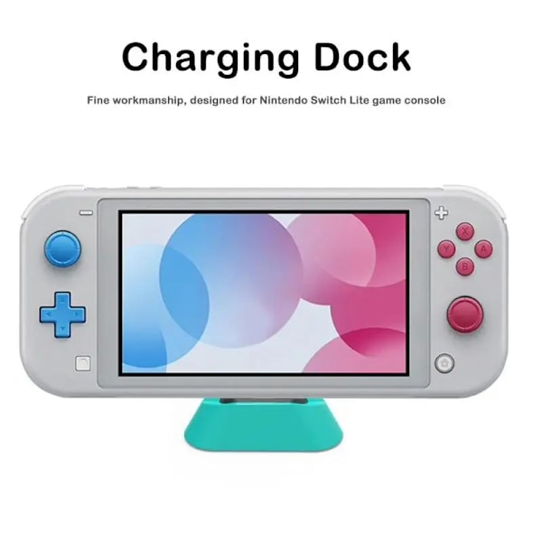 Bärbar Laddningsdocka för Nintendo Switch Lite Typ C Laddningsbas Stativ Laddningsdocka Switch OLED Tillbehör Gray