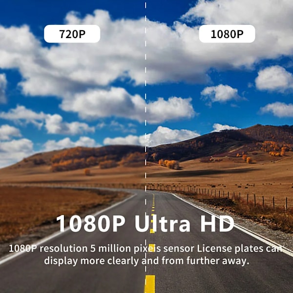 Bilkamera Wifi Video 1080P HD Mini Körinspelare Dash Cam Recordering G-sensor Dubbelinspelning Med Bakkamera