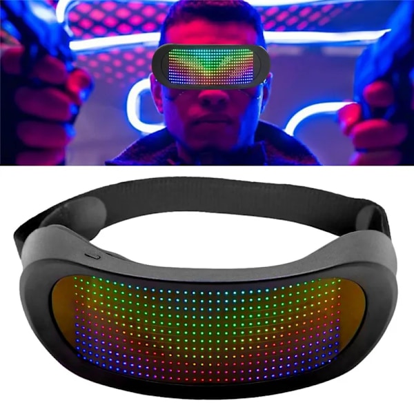LED-glasögon Bluetooth DIY Luminous Rave Party Glasögon Festival Solglasögon Gafas Led Elektroniska Lysande Glasögon Neon Party Ljus Type B