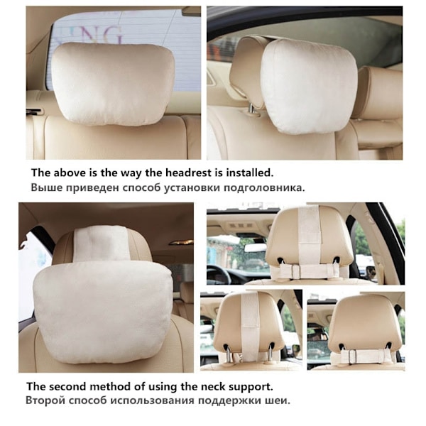 Nackstöd för bilnackstöd / Maybach Design S Class Mjuk Universal Justerbar Bil Nackkudde Midjekudde Coffee